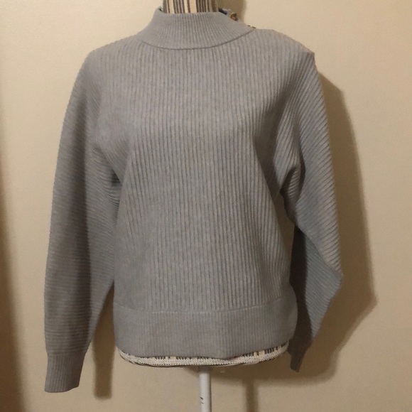 Tahari pullover gray turtle neck sweater small - Picture 1 of 8